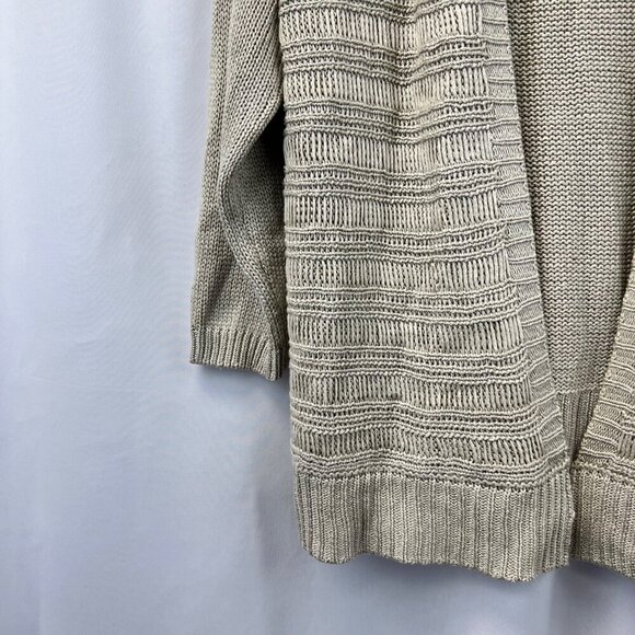 Cyrus Women’s 3/4 Sleeve Open Front Knit Cardigan Beige Small - Picture 5 of 9